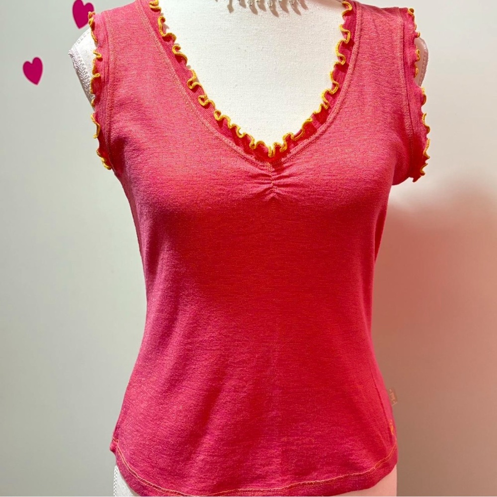 1990s Y2K LEI Pink Top